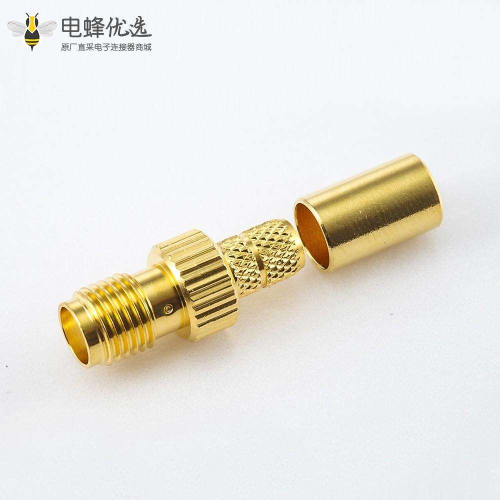 接线SMA连接器公头直式压接用于RG58 / RG142 / SYV50-3