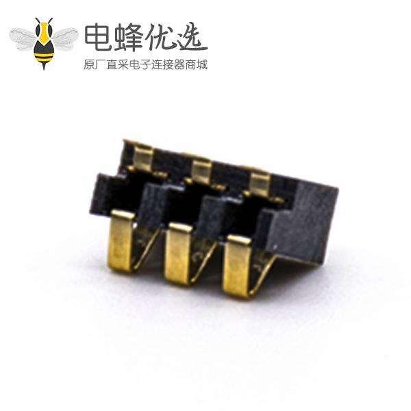 弹片式连接器2.5PH塑高3.0H3芯接PCB板电池座