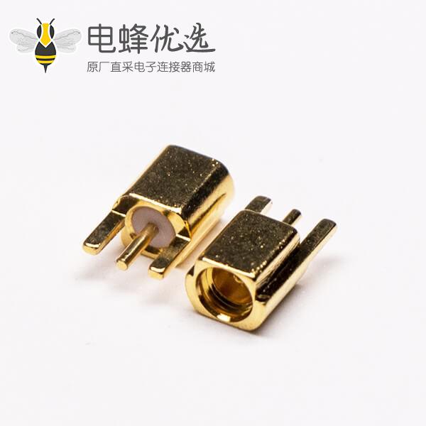 MMCX沉板式母座直式接PCB板镀金