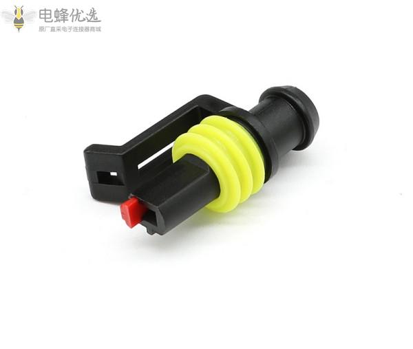 DJ7011汽车连接器1孔低频防水防潮连接器母端线束接插件护套