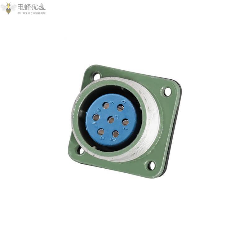 防水直式25A500V航空连接器YD28-7芯反装TP+Z公插头母插座