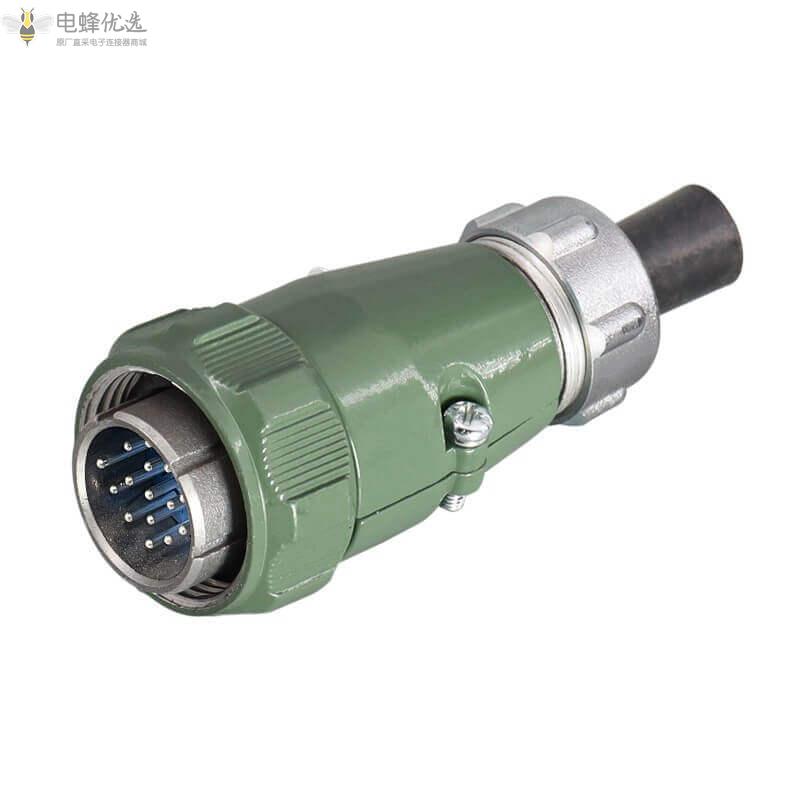 厂家直售YD28防水15芯直式反装TQ公头+ZQ母座10A400V航空连接器