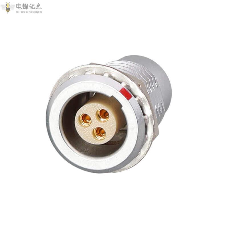 兼容LEMO航空连接器推拉自锁镀金插头插座FGGEGG1B3芯公母厂家批发