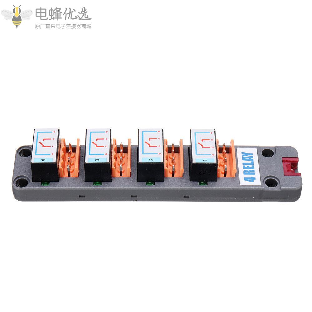 可编程4路继电器模块AC250V_10A带LED状态指示IIC通信独立控制