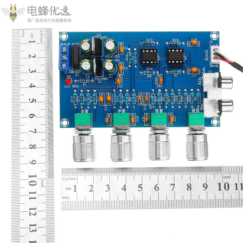 NE5532_C2_001_AC_12_24V电源4通道调节放大器调谐板前置放大器