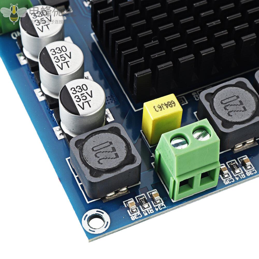 XH_A105_TDA7498数字蓝牙功放板远距离支持AUX板载电位器双100W
