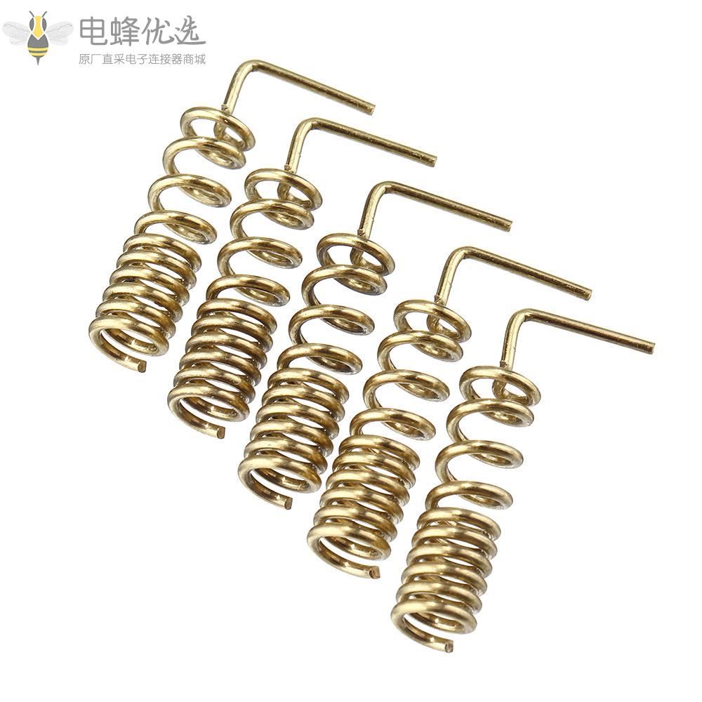 5件铜GSM_GPRS直弯弹簧天线粗铜螺旋线圈绕线天线GSM主板焊接DIY