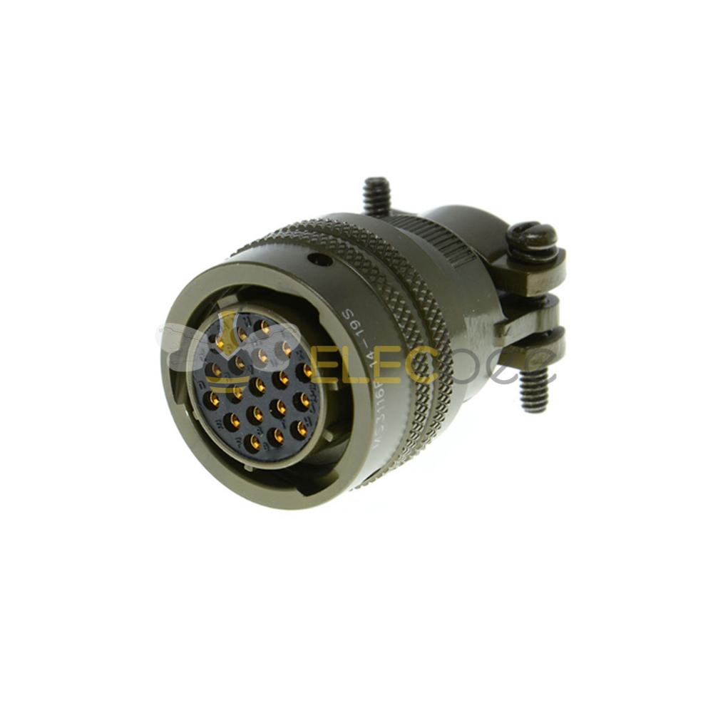 26482电缆连接器14号壳体19芯孔式带线夹直母插头